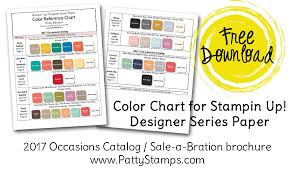 Free Color Chart Download Stampin Up Designer Paper