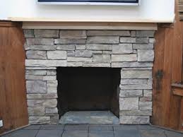 Brick Fireplace With Stone
