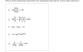 Integrated Rate Chegg