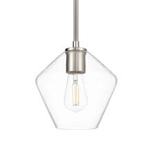Macaria Modern Hanging Pendant Light With Angled Clear Glass Shade Linea Lighting Modern And Affordable Residential Lighting