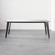 harper black dining table with glass