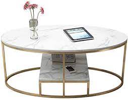 Ameriwood home carson coffee table. Living Room Table Furniture Round Coffee Table End Table With 2 Tier Storage Faux Marble Top With Metal Gold Frame White Buy Online At Best Price In Uae Amazon Ae