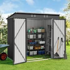 lofka 6ft x 4ft outdoor storage shed