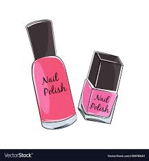 pink nail polish bottles on white
