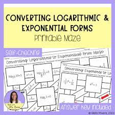 Exponential Equations Maze Worksheet