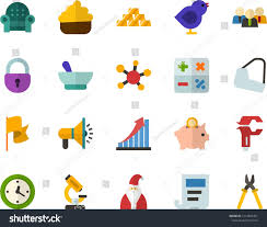 Color Flat Icon Set Birds Flat Stock Vector Royalty Free
