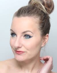 blue glam eyeliner makeup step by step
