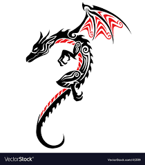 dragon tattoo royalty free vector image