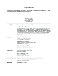 Resume Finance Internship Resume Objective