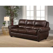 abbyson austin top grain leather sofa