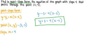Lesson Equation Of A Straight Line