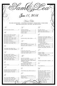025 Alphabetical Wedding Seating Chart Poster Template Wood