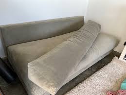 cb2 sofa bec with back pillow pristine