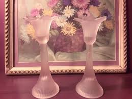 Vintage Pink Frosted Glass