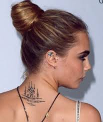 Well, more accurately, on her neck. A Complete Guide To Cara Delevingne S Tattoos And Their Meanings Grazia