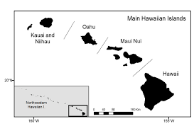 map of the hawaiian islands including