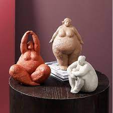Jianghuo Resin Fat Lady Statues Modern