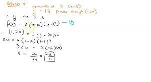 Find The Equation Of Cubic Function