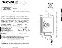 Subwoofer, speaker & amp wiring diagrams. Kicker Zx300 1 User Manual 3 Pages