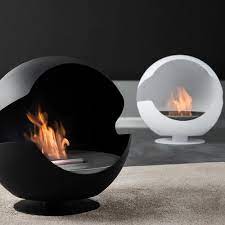 Bioethanol Fireplace Globe Black