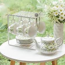 Green Teacup Tea Set Classical Garden
