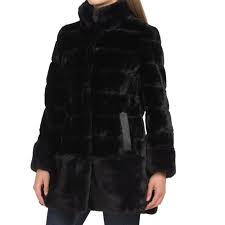Black Faux Fur Sculpted Jacket