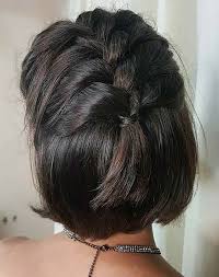 Braid hairstyle for short hair easily adds a chic look to otherwise plain hair. Chic And Easy Hairstyles For Short Hair Society19