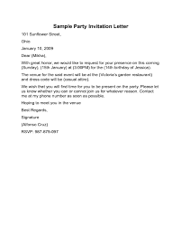 party invitation letter sle edit