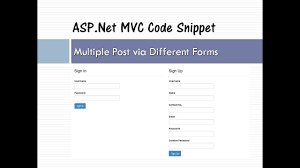 forms on single view asp net mvc