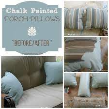 Chalk Painted Porch Pillows Annie