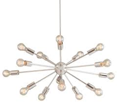 No Shade Axion Small 15 Light Chandelier Midcentury Chandeliers By Justice Design Group Llc