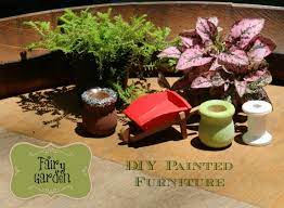 diy painted fairy garden furniture