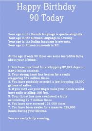 age 90 facts card