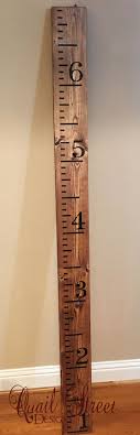 Wood Hand Painted Growth Chart Ruler Custom Colors