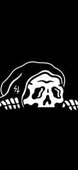 Skull Dark Black Minimal 4k Iphone ...