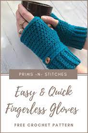 54 free crochet fingerless gloves pattern for beginners. Easy And Quick Fingerless Gloves Prims N Stitches