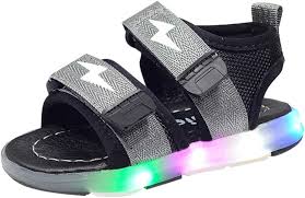 Baby Toddler Girls Boys Led Light Up Sandals Casaul Shoes for 1-6 Years Old  Kids Luminous Run Sport Sandals (2.5-3 Years Old, Gray) : Amazon.in: Shoes  & Handbags