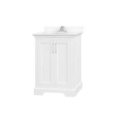 emma 24 white single sink vanity with