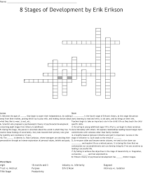 Erikson Development Stages Crossword Wordmint