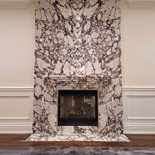 Lux Calacatta Viola Marble Fireplace