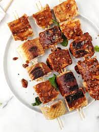 korean bbq glazed salmon skewers you