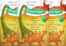 dinosaur birthday invitation designs