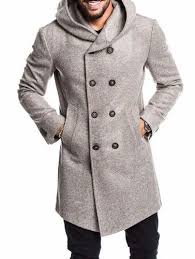 Long Hooded Overcoat Mens Winter Coat