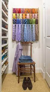 His Closet With Tie Rack Transitional