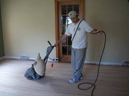 sanding process the hardwood flooring