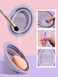 1pc foldable makeup brush cleaning mat