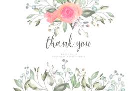 Floral Thank You Card Template Vector Free Download