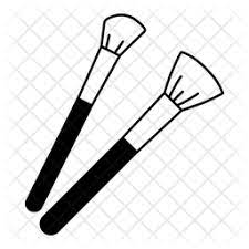 makeup brush icon in glyph style