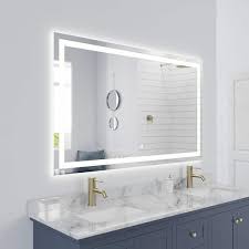 Luxaar Lumina 70 In X 36 In Led Lighted Vanity Mirror With Built In Dimmer And Anti Fog Feature