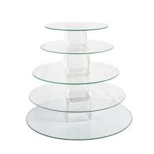Cake Stand 5 Tiercircle Roundglass